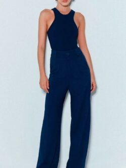Zen Calça Pantalona Com Frisos