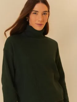 Farm Blusa Gola Alta Textura