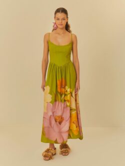 Farm Vestido Cropped Estampado Chita Bella