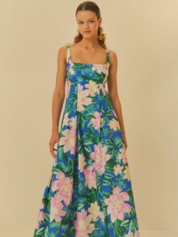 Farm Vestido Cropped Estampado Floral Pintado