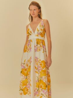 Farm Vestido Cropped Estampado Flor Do Campo