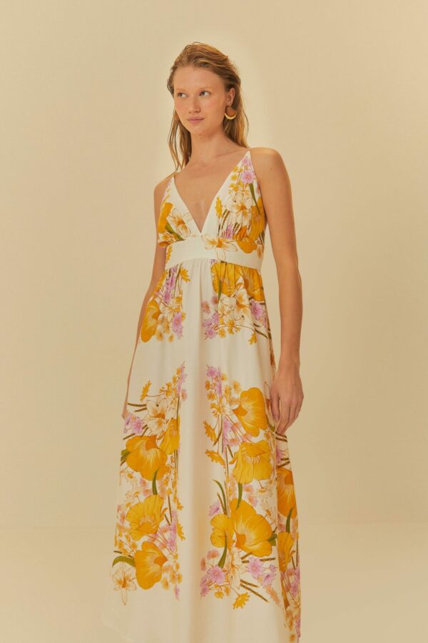 Farm Vestido Cropped Estampado Flor Do Campo