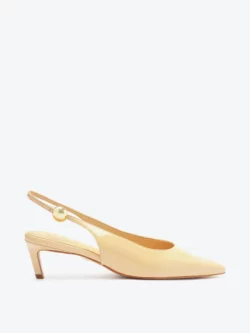 Schutz Scarpin Curve Heels Couro e Vinil