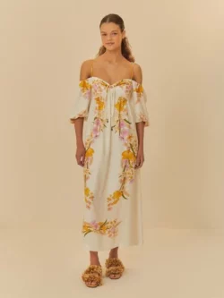 Farm Vestido Longo Flor do Campo