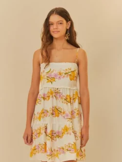 Farm Vestido Curto Flor do Campo