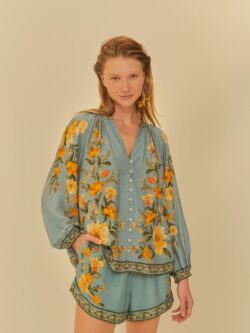 Farm Shorts Borboleta em Flor