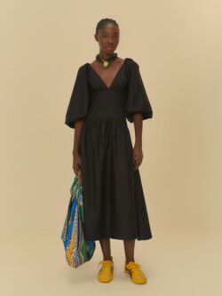 Farm Vestido Cropped Mangas