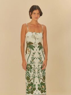 Farm Vestido Midi Estampado Mari