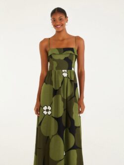 Farm Vestido Alcinhas Estampado Flor Bela