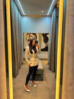 Le Blanc Legging com pezinho