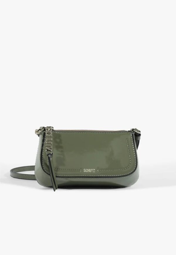 Schutz Bolsa Tiracolo Mini Tina Verniz Verde - Imagem 3