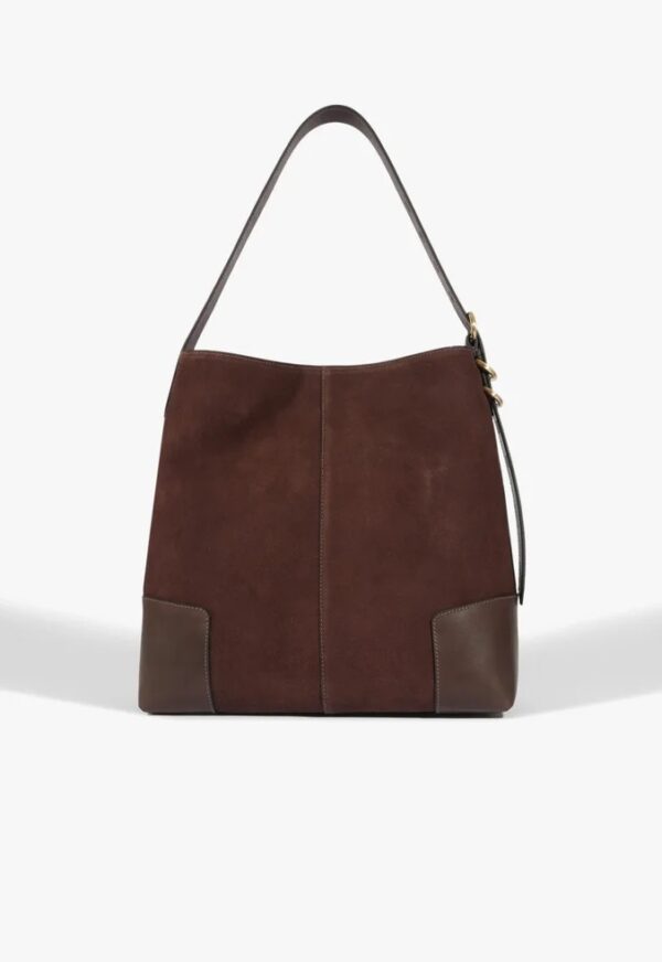 Schutz Bolsa Hobo Camurça Marrom - Imagem 5