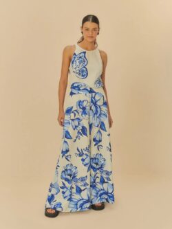 Farm Calça Chita Porcelana