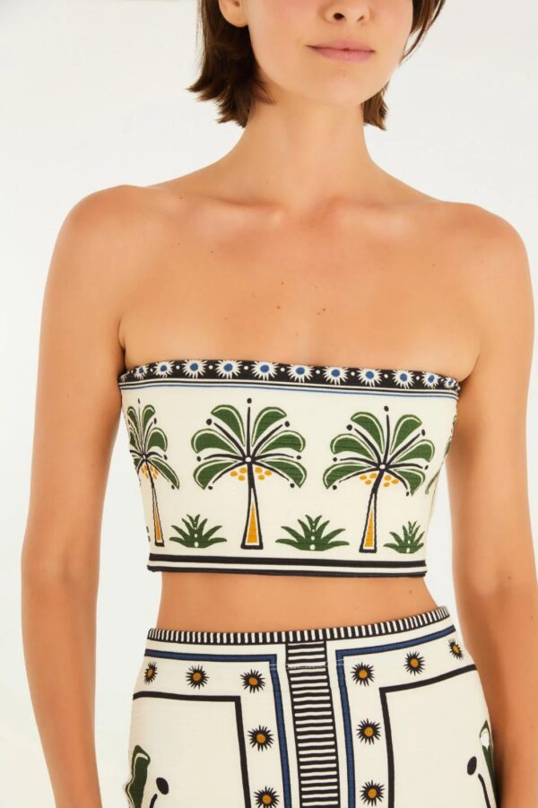 Farm Top Reto Estampado Jardim Tropical - Imagem 3