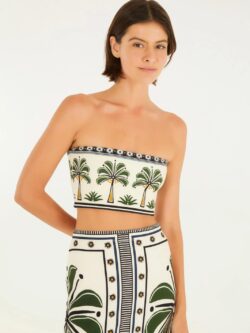 Farm Top Reto Estampado Jardim Tropical