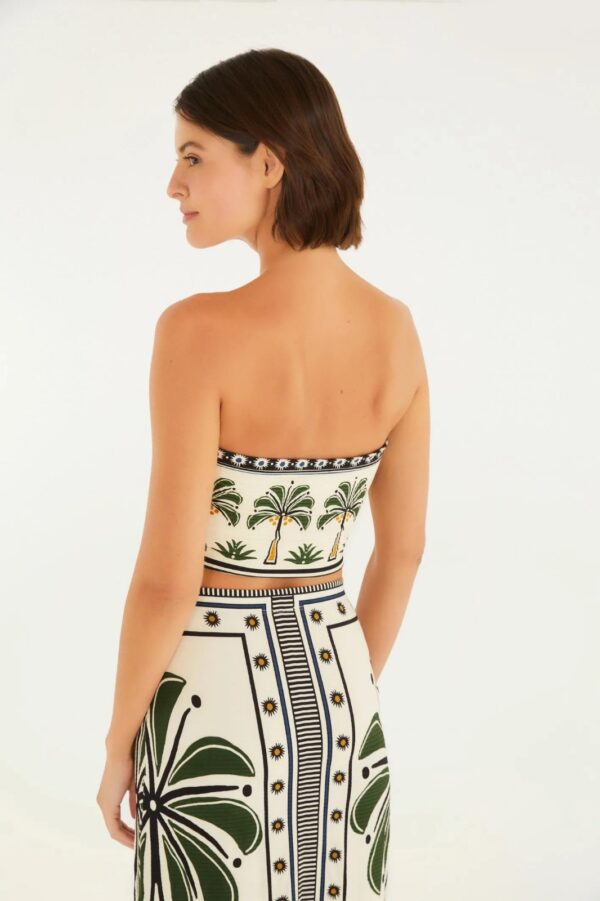Farm Top Reto Estampado Jardim Tropical - Imagem 4