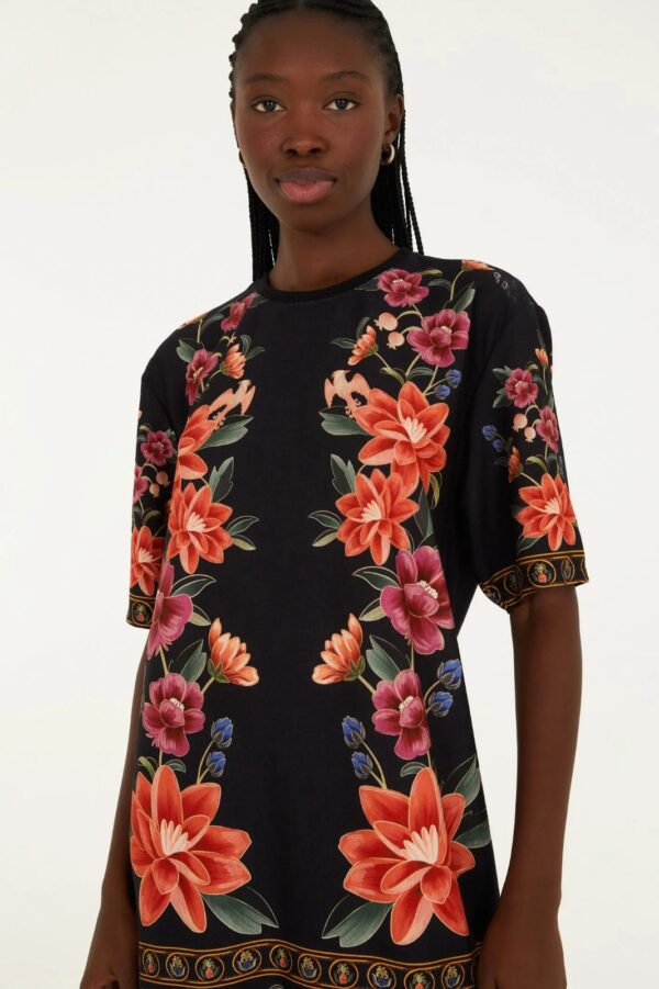 Farm Vestido T-Shirt Basico Estampado Floral Belle - Imagem 2