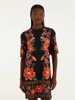 Farm Vestido T-Shirt Basico Estampado Floral Belle