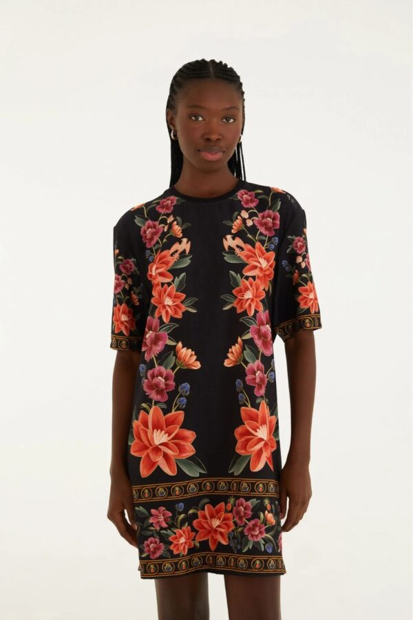 Farm Vestido T-Shirt Basico Estampado Floral Belle
