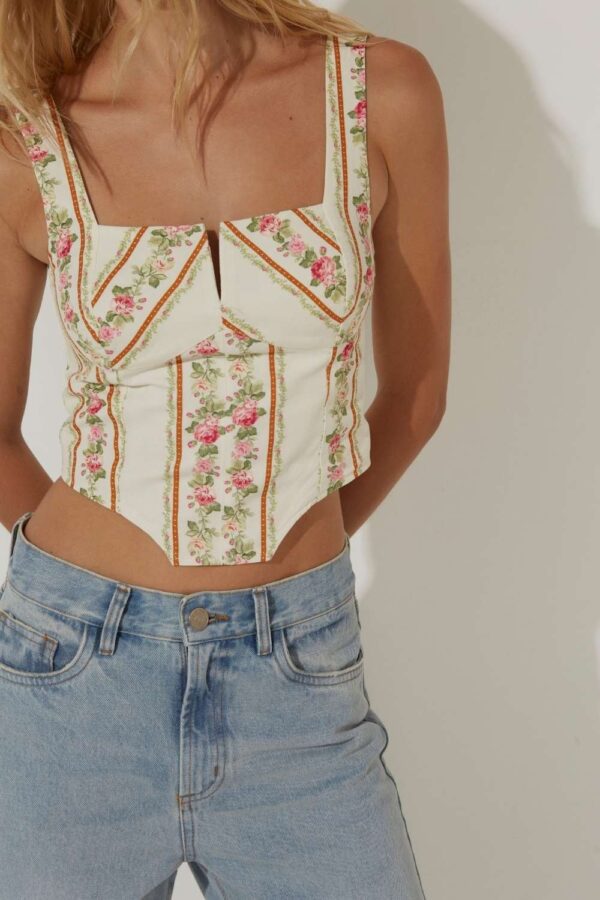 Le Blog Corselet Naomi Estampa Liberty Stripe - Imagem 2