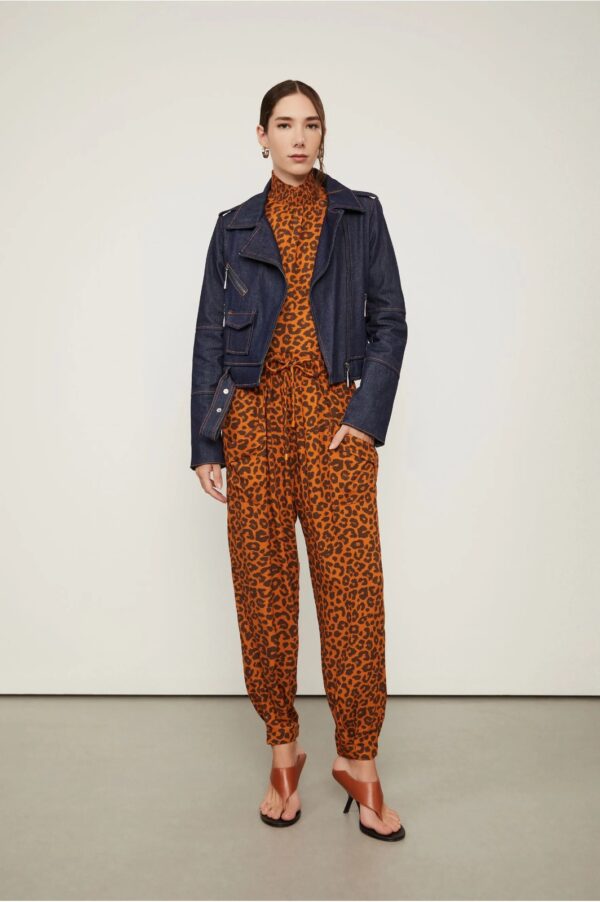 Animale Calça Bomber Cós De Elástico De Viscose Estampada