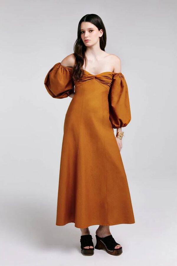 NV Vestido Paola - Amarelo Ambar