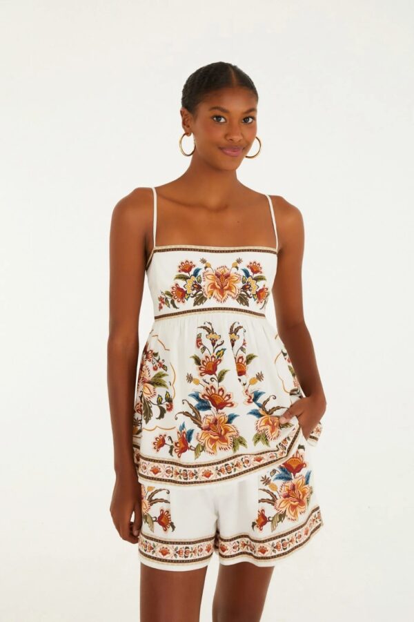 Farm Short Estampado Jardim Majestoso - Imagem 3