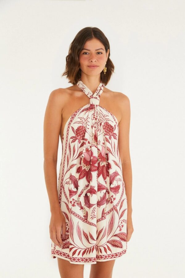 Farm Vestido Curto Estampado Nina