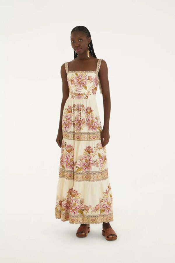 Farm Vestido Cropped Estampado Jardim Majestoso