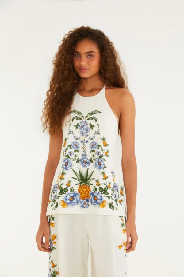 Farm Blusa Estampada Floral Penélope