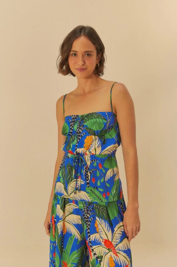 Farm Blusa Estampada Ilha Da Noite