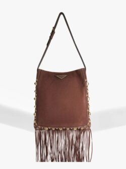Schutz Bolsa Hobo Couro Marrom