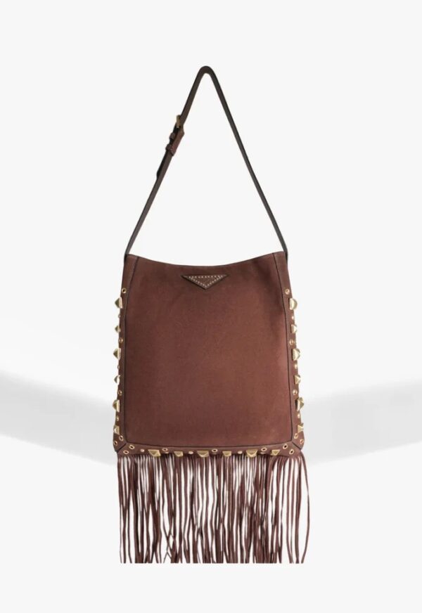 Schutz Bolsa Hobo Couro Marrom