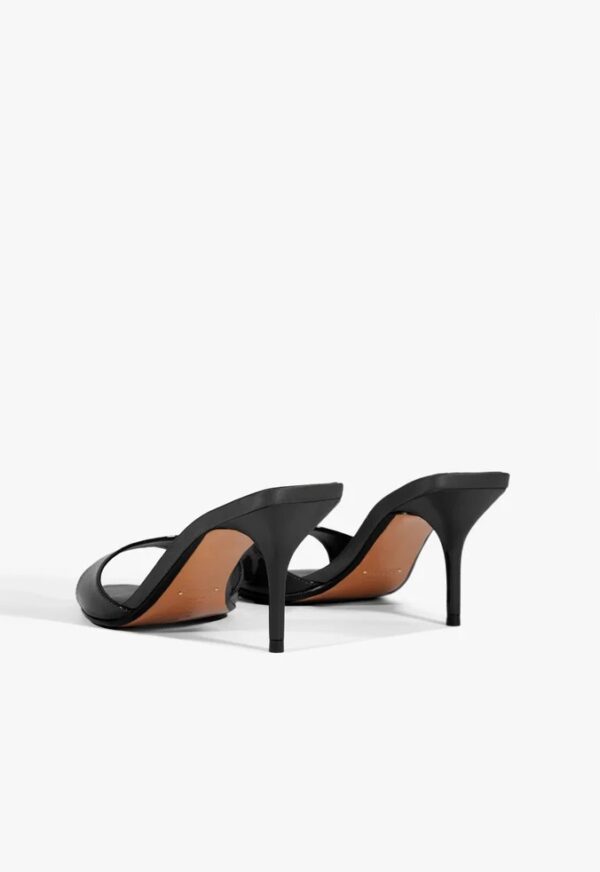 Schutz Sandália Mule Salto Elodie Verniz Preta - Imagem 4
