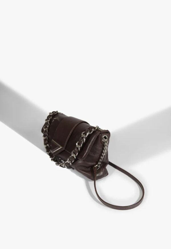 Schutz Bolsa Marrom Couro - Imagem 2