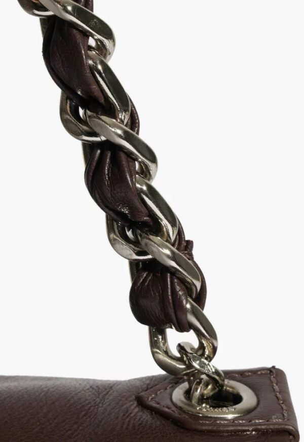 Schutz Bolsa Marrom Couro - Imagem 5