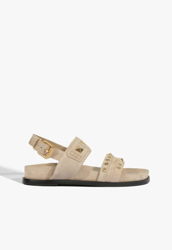 Schutz Sandália de Couro Nude