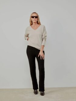 Anselmi Calça Flare Escamas Preto