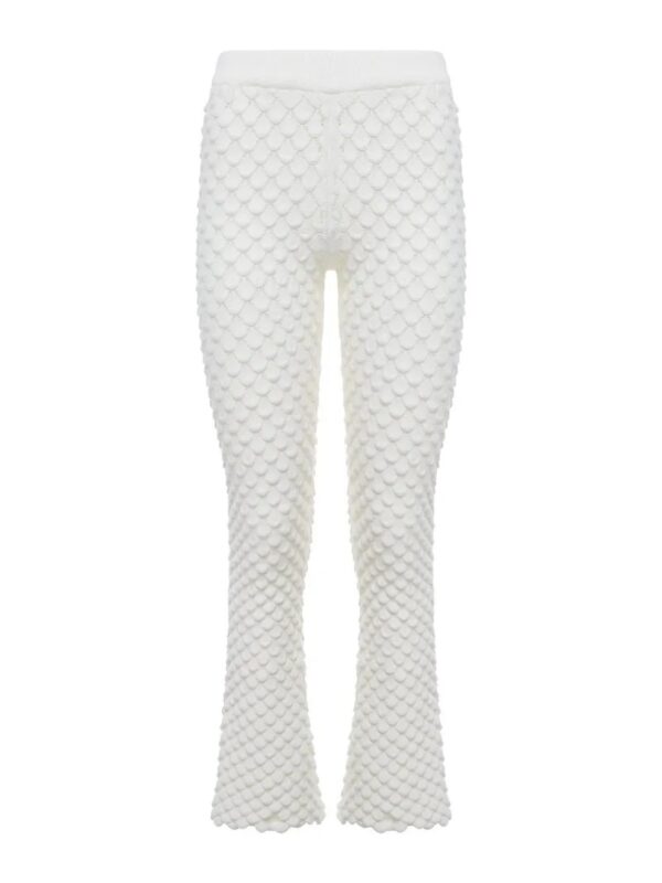 Anselmi Calça Flare Escamas Off white - Imagem 7