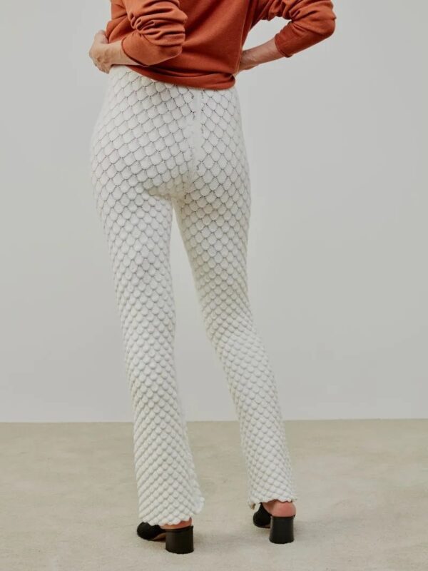 Anselmi Calça Flare Escamas Off white - Imagem 3