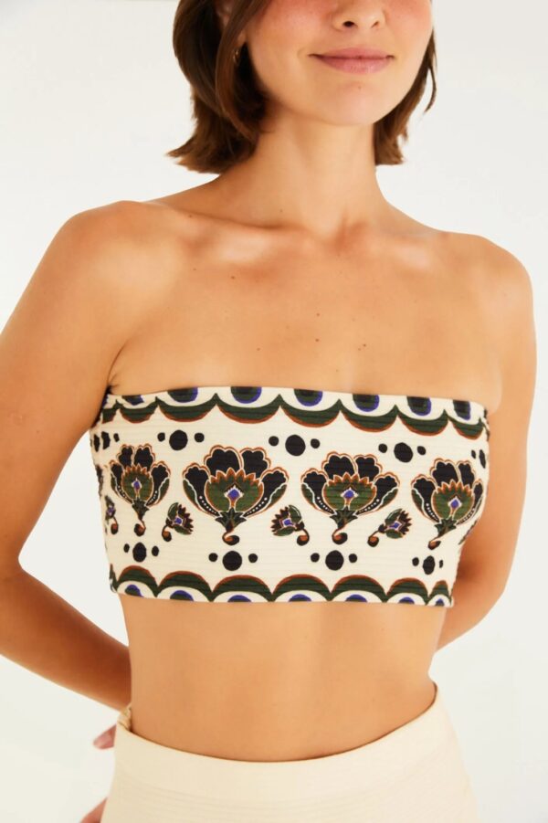 Farm Top Reto Estampado Floral Arabasque - Imagem 2