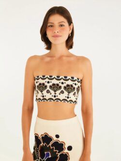 Farm Top Reto Estampado Floral Arabasque