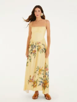 Farm Vestido Cropped Corselet Estampado Maira Lenço