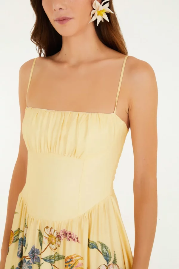 Farm Vestido Cropped Corselet Estampado Maira Lenço - Imagem 3