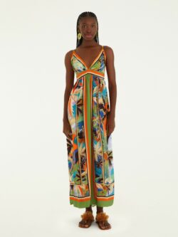 Farm Vestido Lenço Estampado Bem Querer