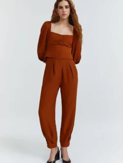 NV Calça Helena Marrom Ginger