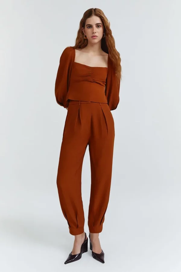NV Calça Helena Marrom Ginger