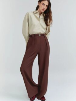 NV Calça Emilia - Marrom Suede