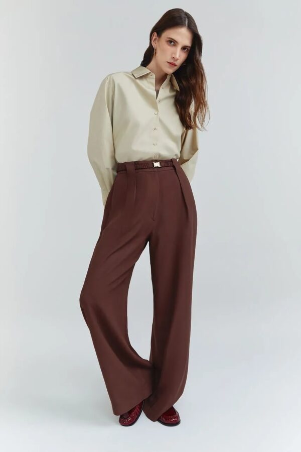 NV Calça Emilia - Marrom Suede