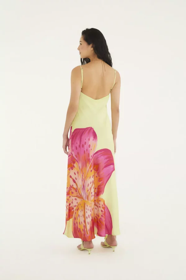 Vestido Enviesado Lírio Tropical - Imagem 3